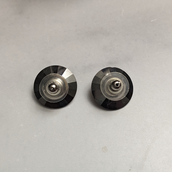 Vintage Nelly by Nordstrom watermelon Rivoli crystal post earrings - Picture 4 of 5